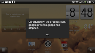  Samsung Galaxy Tab 2 7.0 Message d'erreur  processus com.google.process.gapps