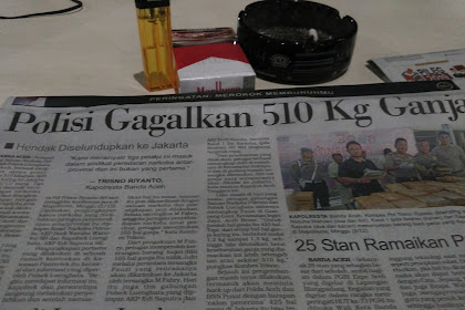 Hana Jadeh Kaya Awak Aceh, 510 Kg Ganja Hana Lewat Kalinyoe