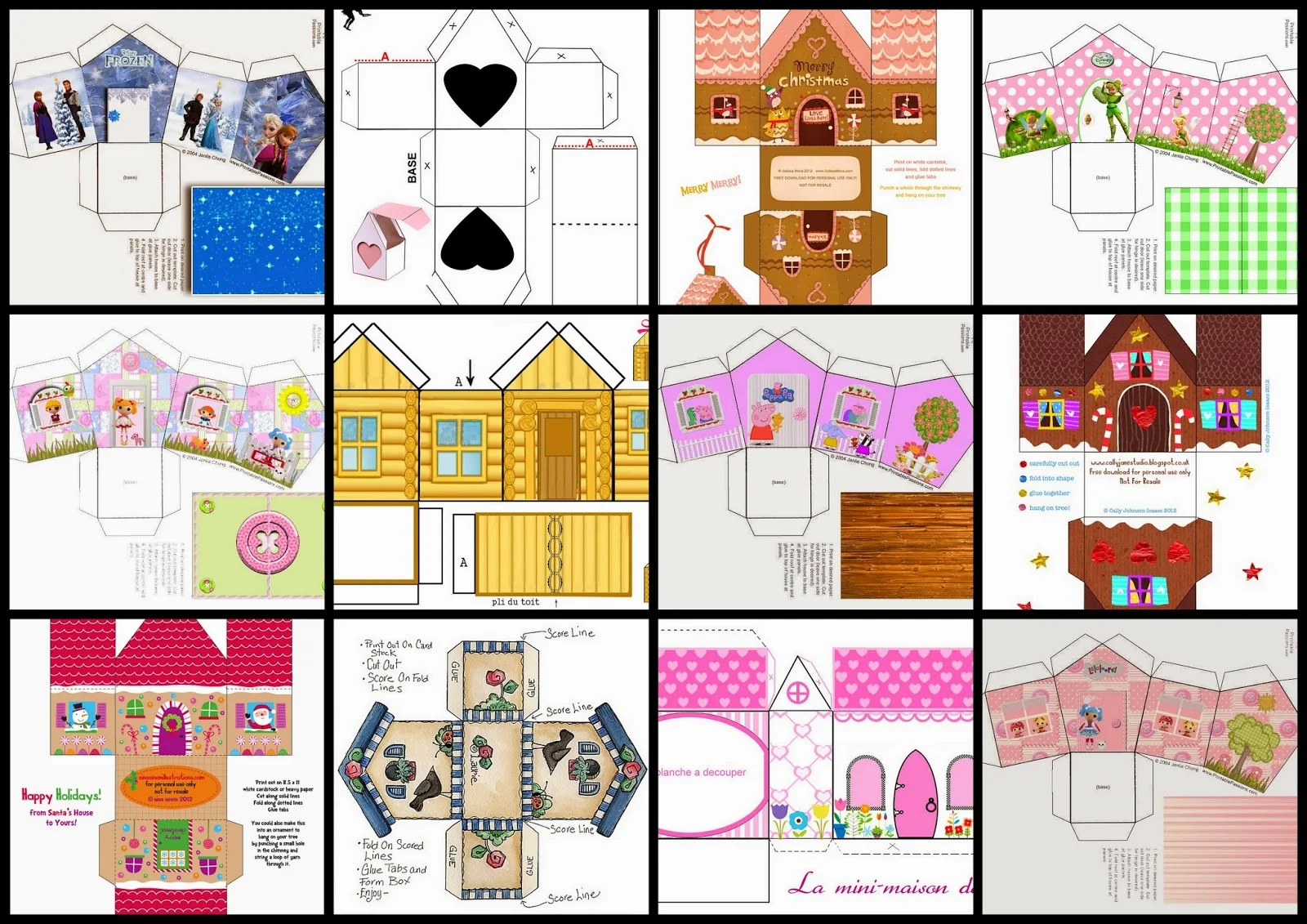 House shapped Free Printable Box.