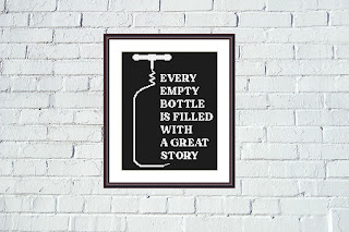 Every empty bottle funny quote cross stitch - Tango Stitch