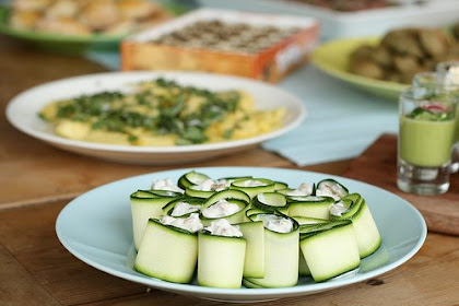 Zucchini Rolls with Goat's Cheese aka Makis au Chèvre