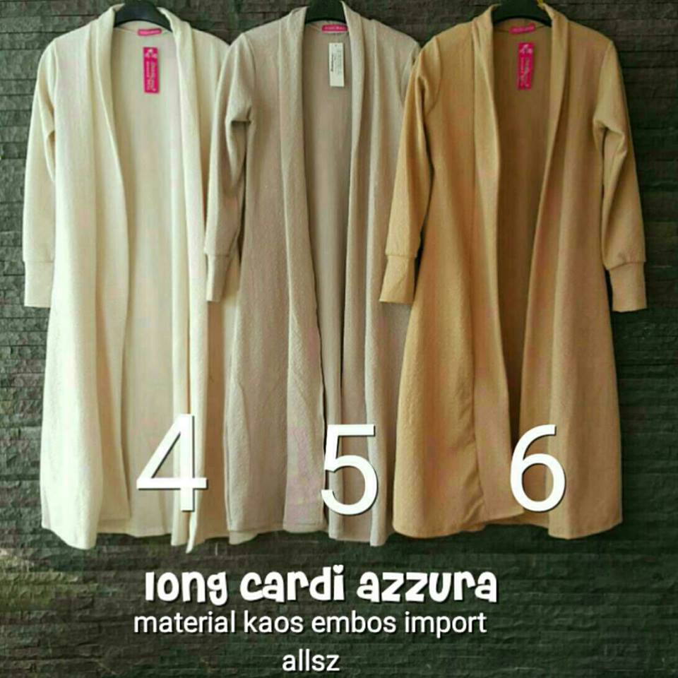 RUMAH HIJAB SAVANA: LONG CARDI AZZURA BY AZZURA MOMS