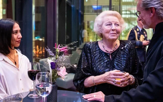 Princess Beatrix attended the premiere of Celebrating an evening with Jiří Kylián, held at Amare in The Hague