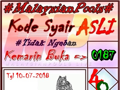 Prediksi Togel Malaysian Pools hari ini 10 Juli 2018