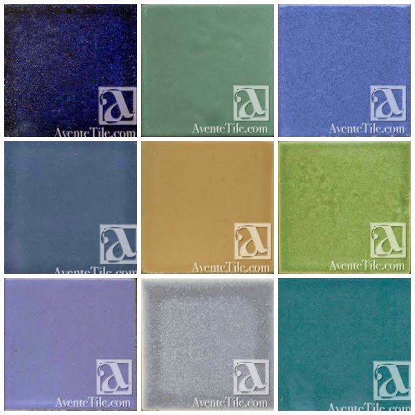 An example of the various glaze colors available with our Pool Tile Collection