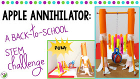 Back-to-School STEM Challenge: In Apple Annihilator, students build an apple wrecking ball! This challenge is perfect for studies of forces and motion and includes modifications for grades 2-8.
