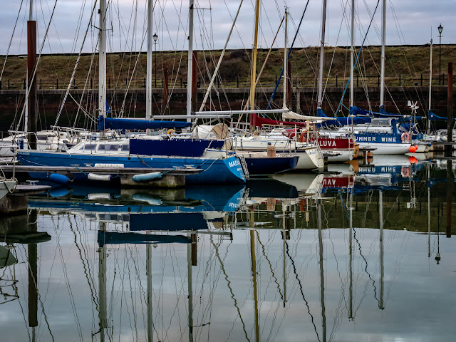 Photo of calm conditions at Maryport Marina on Wednesday afternoon