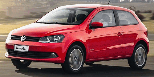 VW Gol Trend (vermelho) e BlueMotion (prata) 2p