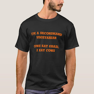 Secondhand Vegetarian | Funny Beef Steak Lover T-Shirt