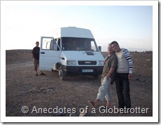 The boys and campervan