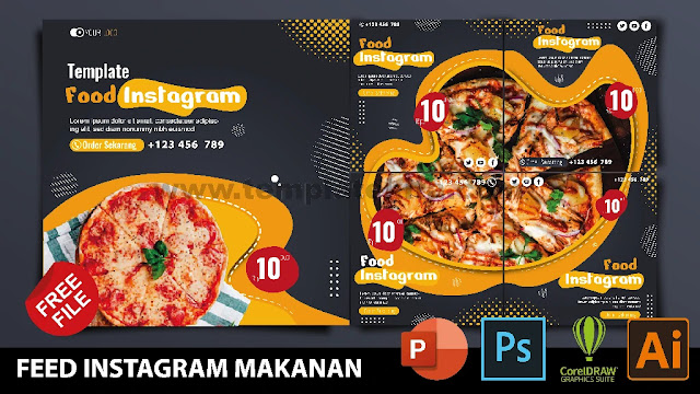 Download Feed Instagram Makanan Coreldraw Dan Photohop