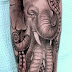 Elephant Hands Designer Tattoo for Women