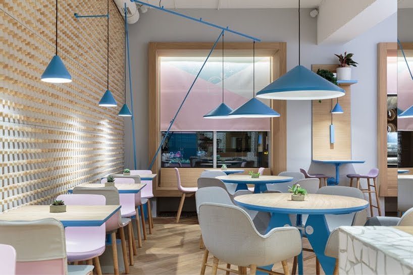 Marat Mazur ha diseñado un nuevo café en San Petersburgo, Rusia