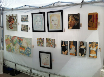 art walk north, mel lastman square, toronto art show, malinda prudhomme, portrait artist, mixed media artist