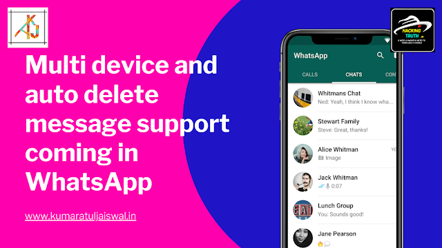 Multi device and auto delete message support coming in WhatsApp