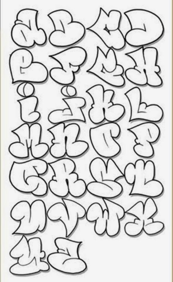 Graffitie: alphabet graffiti bubble letters
