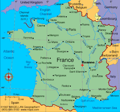 Mappa della Francia Politico