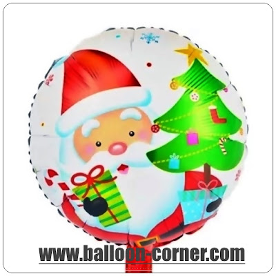 Balon Foil Bulat Santa Claus