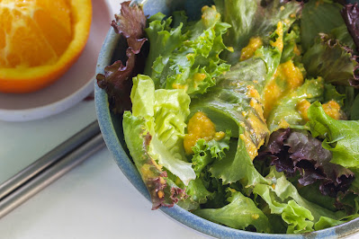 japanese bento box, salad, carrot, ginger, dressing, green salad