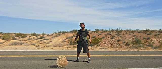 desierto, pistolero, ciclista