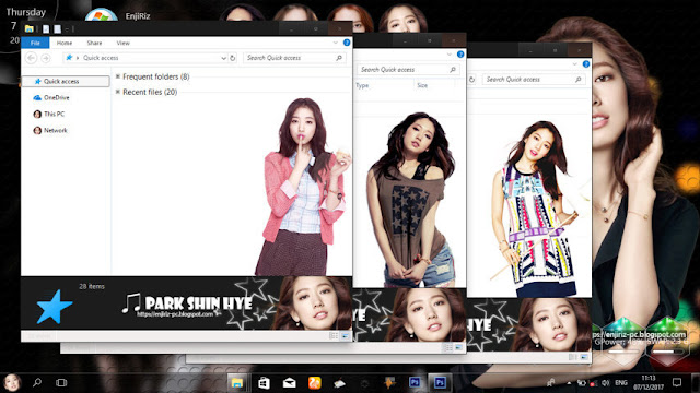 Windows 10 Ver. 1703/1709 Theme Park Shin Hye by Enji Riz