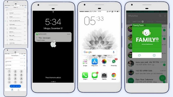 Tema iPhone untuk Oppo (ColorOS & iOS) Tembus Akar - ios white