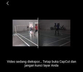 proses menyimpan video di capcut