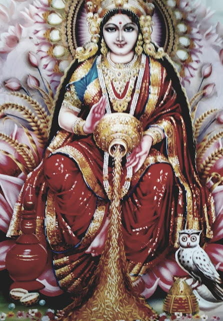 Goddess of money and prosperity laxmi dhanteras