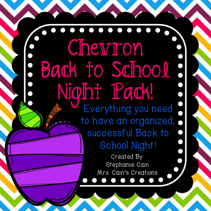  Chevron Back to School Night Pack!