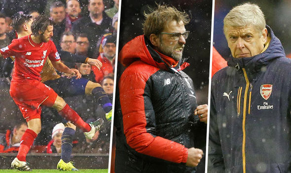 Arsene Wenger furious as Arsenal throw away lead to Liverpool with late Joe Allen strike