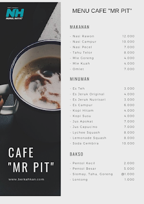 Menu Mr Pit Cafe