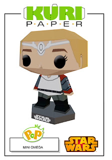 Kuri Paper - Pop Mini Funko Omega The Bad Batch papercraft