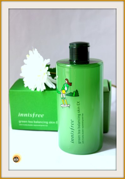 Innisfree green tea balancing skin EX toner review for dry to combination