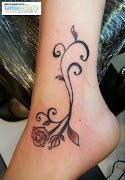 Tattoos For Girls (rose flower foot and ankle tattoos for girls )