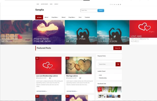 Sangita Blogger Template