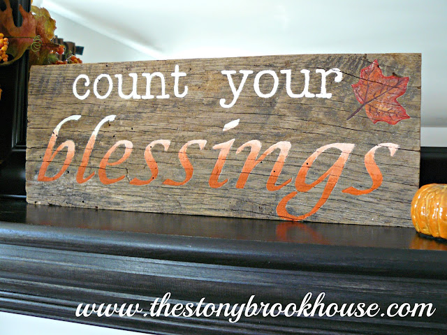 DIY Count Your Blessings Wood Sign