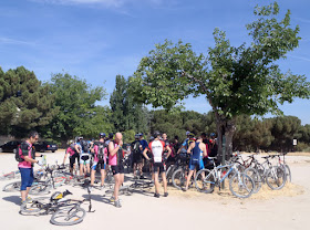 En bici, corriendo y nadando en el centro de Madrid