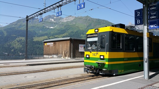 Swiss train at Wengen