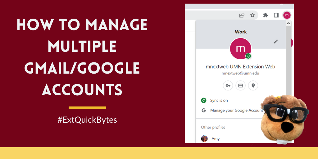 How to manage multiple gmail/google accounts