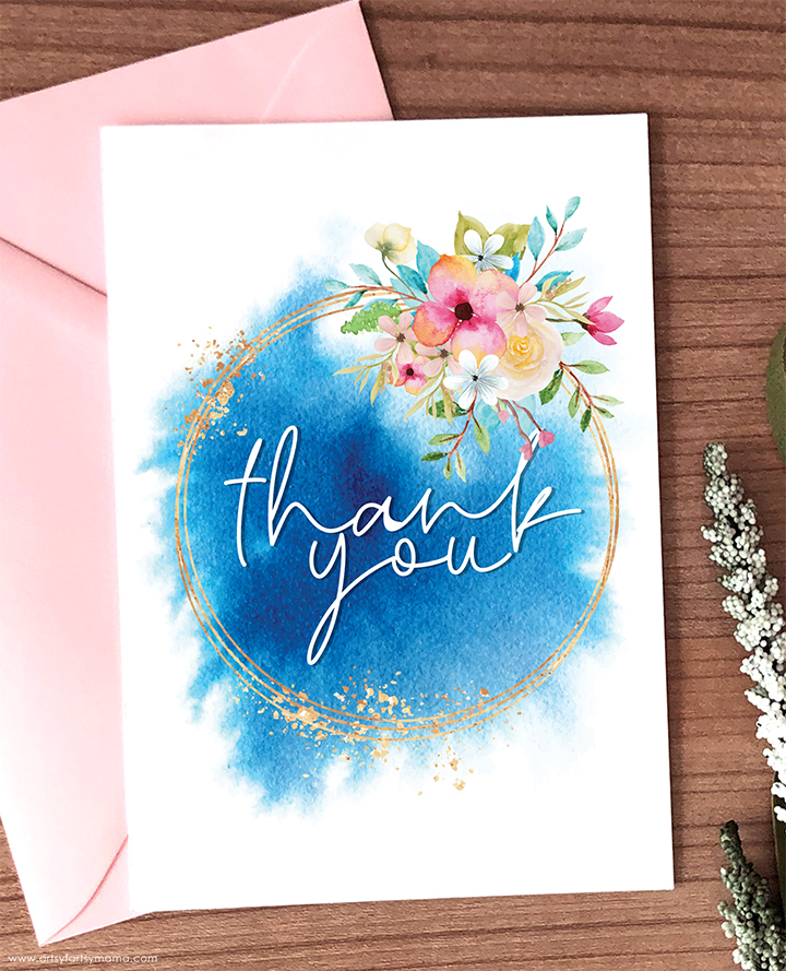 Floral Gift Topper and Watercolor Mother's Day Card printable