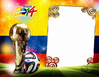 marcos del Mundial con bandera de Colombia
