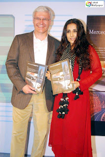 Vidya Balan Unveils Indian edition of Mercedes Magazine Wallpapers, Vidya Balan in Red Dress