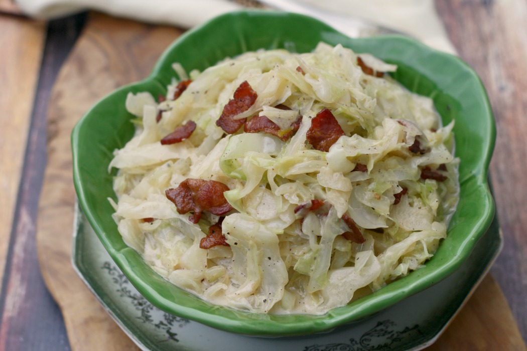 Cabbage with Bacon and Cream