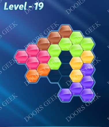 Block! Hexa Puzzle [7 Mania] Level 19 Solution, Cheats, Walkthrough for android, iphone, ipad, ipod