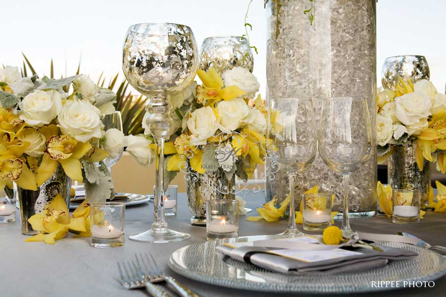 Silver Gray and Yellow Wedding