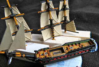 La Didon 36 (1803) by Langton Models - Painting Masts and Detail 1:1200, Age of Sail, French, Napoleonic, Naval