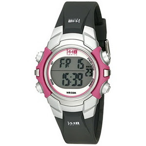 Timex Women's T5J151 1440 Sports Digital Black/Pink Resin Strap Watch