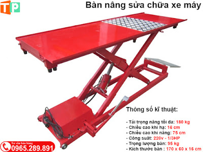 Bàn nâng sửa chữa xe máy