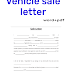 Vehicle sale letter word format + pdf