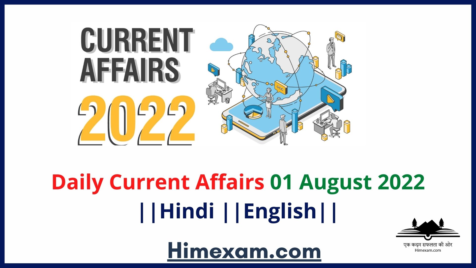 Daily Current Affairs 01 August  2022